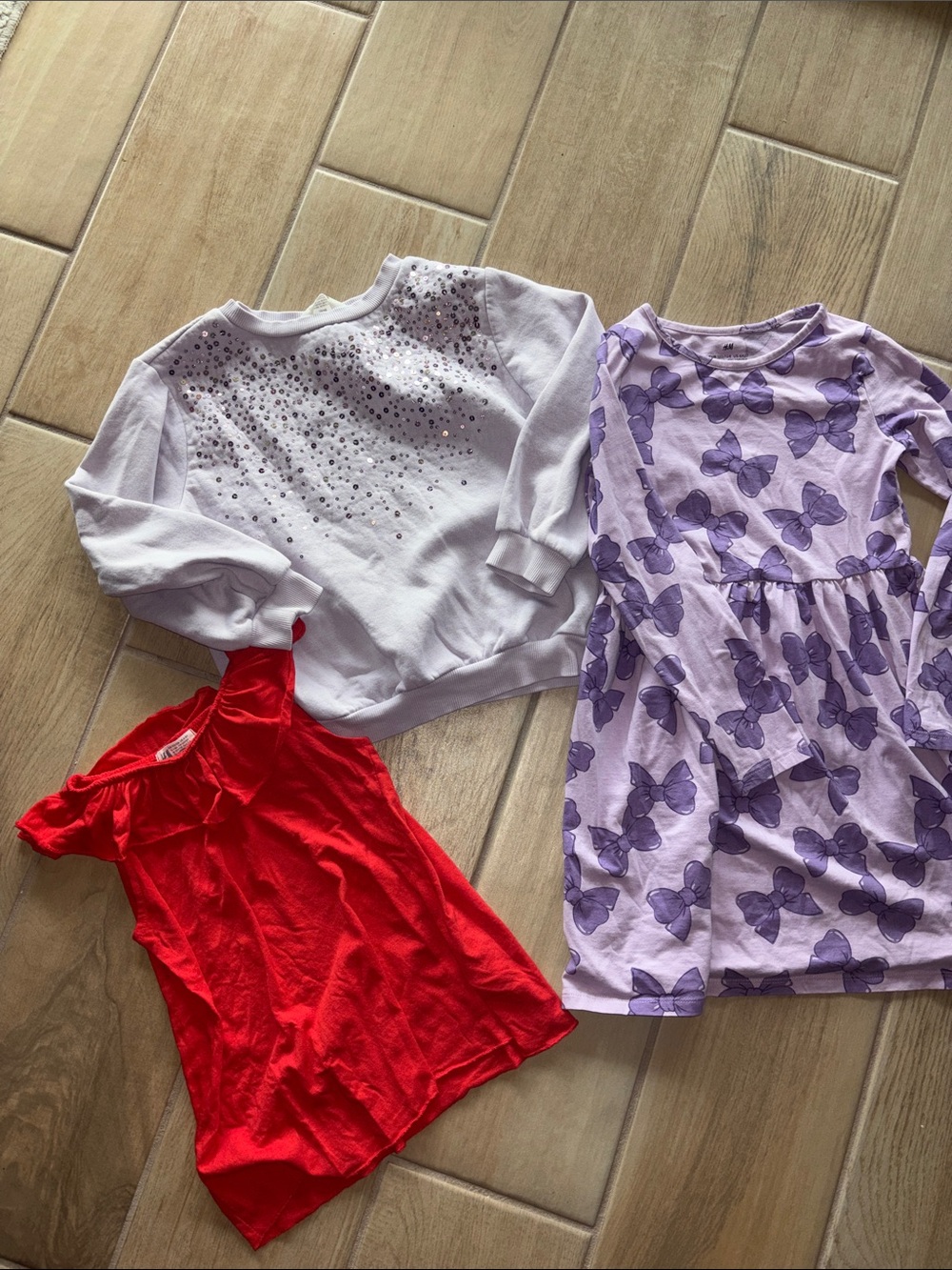 Girl’s bundle H&M size 6x/7 (dress, sweatshirt & tanktop)